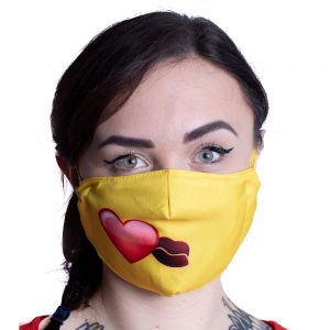 Single Emoji Kiss Mask